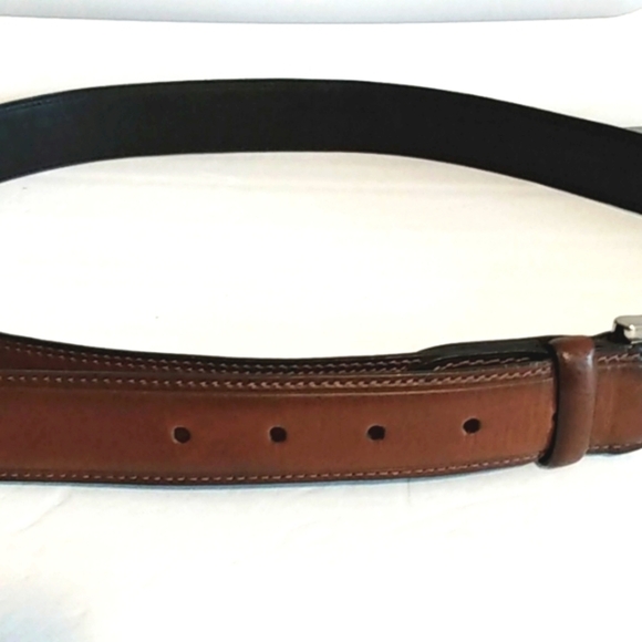 HAZELNUT BROWN FIVE HOLE LEATHER BELT SIZE 38 EUC - Picture 4 of 5